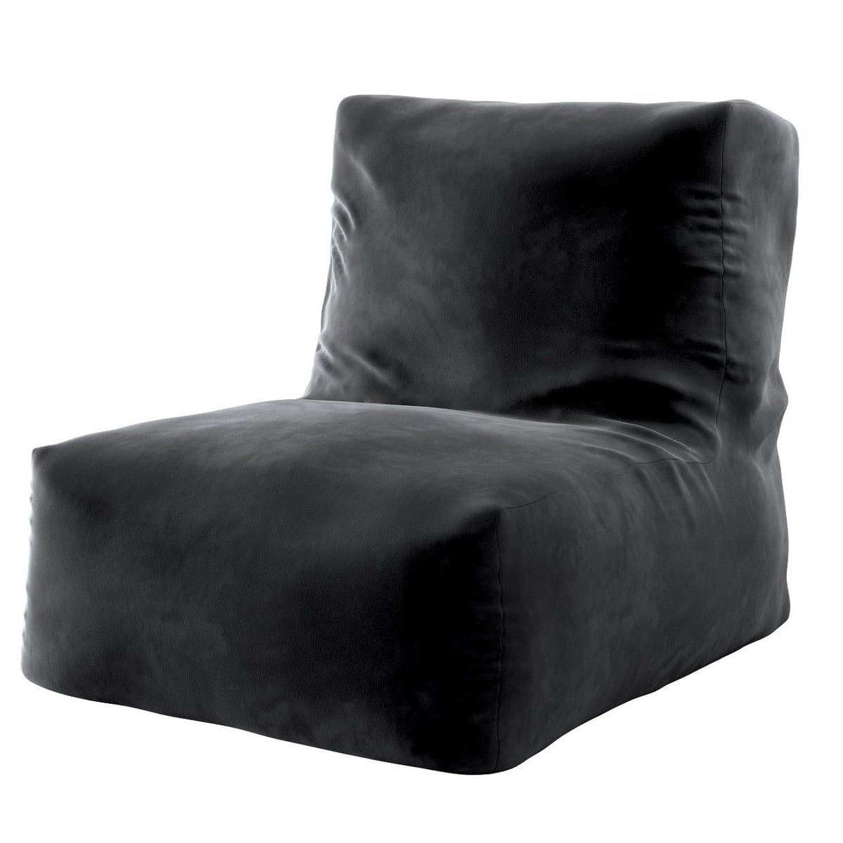 Pufa DEKORIA Velvet, głęboka czerń, 87×31×75 cm