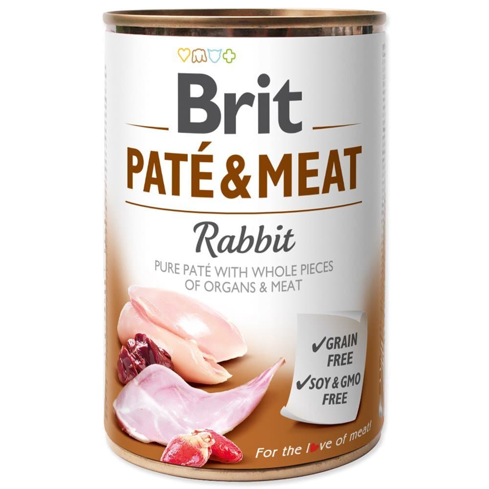 Puszka dla psa z królikiem 400g BRIT PATE & MEAT RABBIT