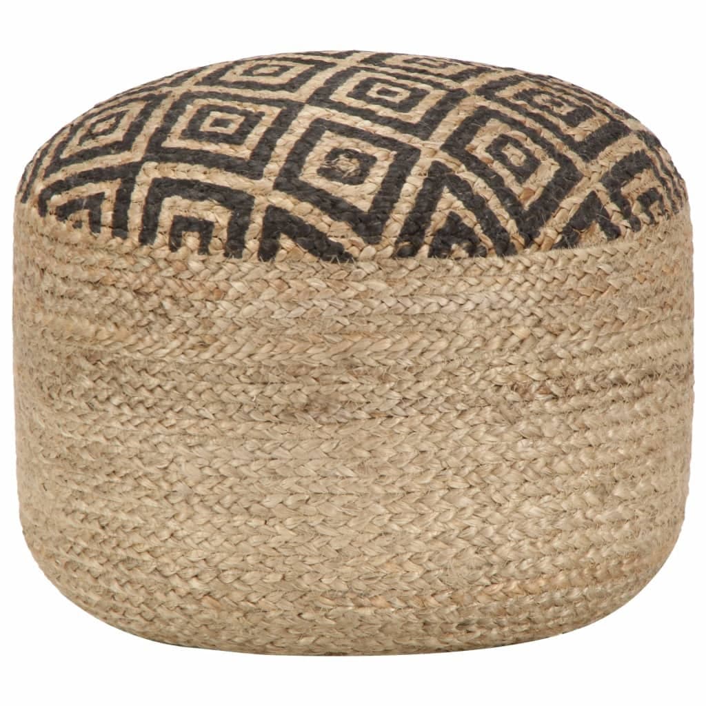 Ręcznie robiony puf VIDAXL, czarny, 45x30 cm