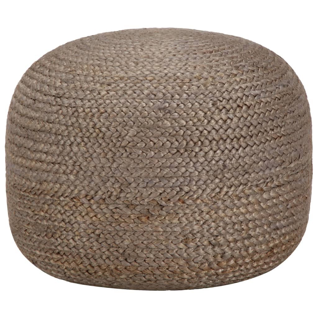 Ręcznie robiony puf VIDAXL, jasnoszary, 45x30 cm