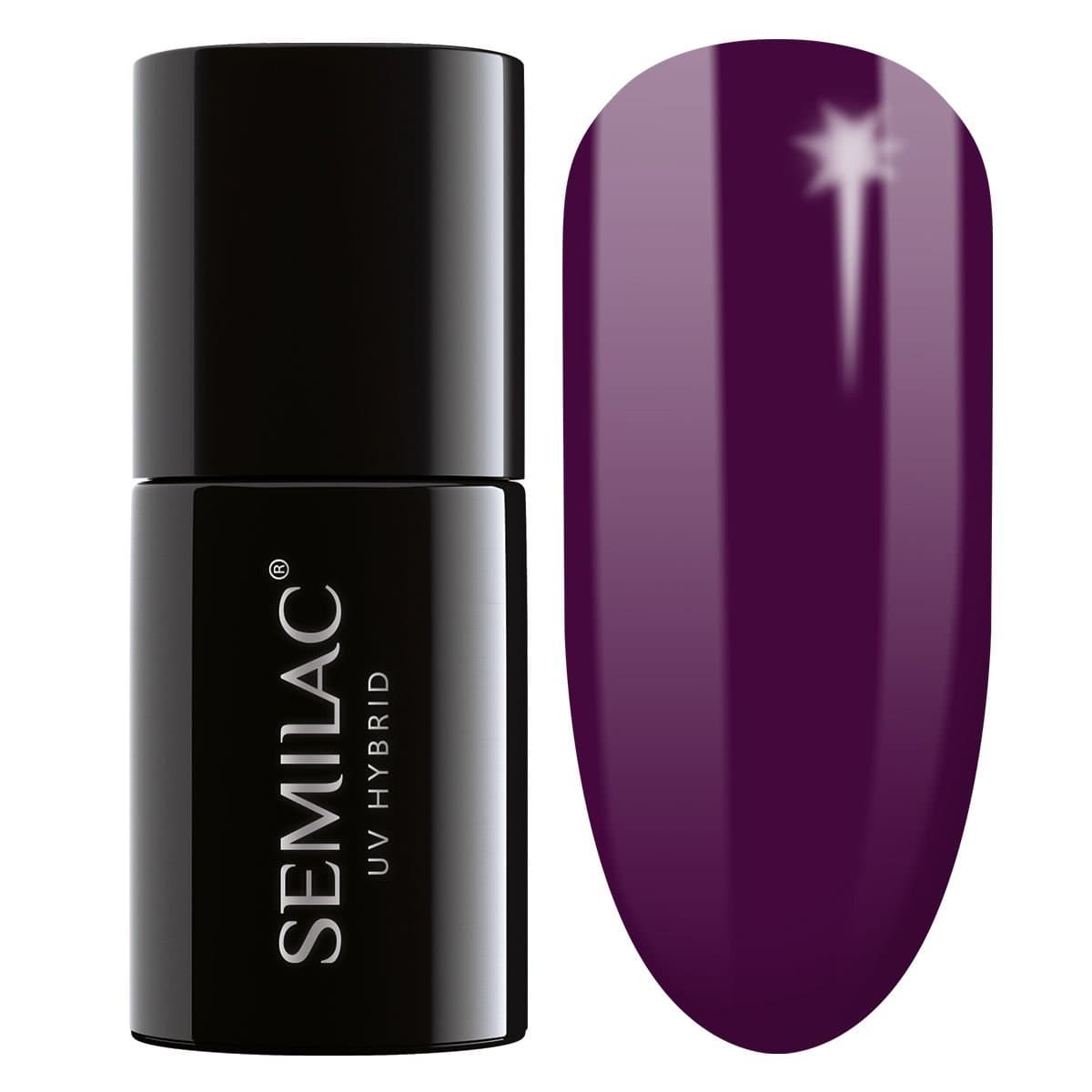 Semilac, Uv Hybrid, Lakier Hybrydowy, 015 Plum, 7 ml