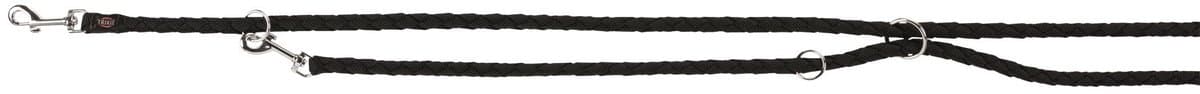 Smycz regulowana Cavo, S–M: 2.00 m/o 12 mm, czarna