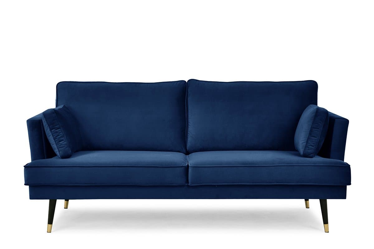Sofa 3 FALCO *granatowy, 163x91x93, tkanina/drewno/metal