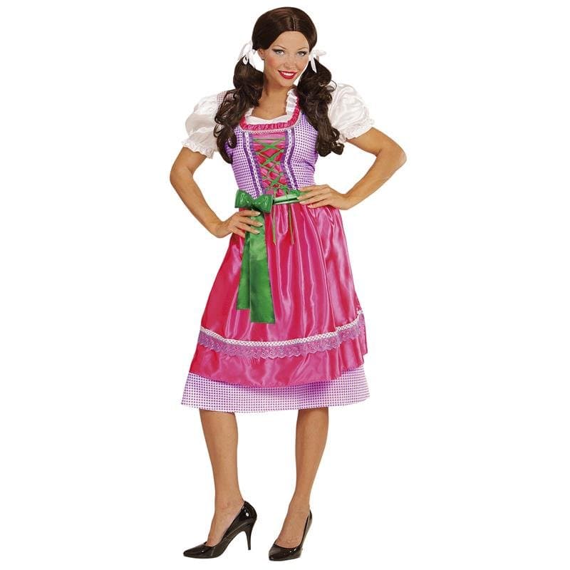 Strój dla dorosłych, Dirndl, różowy, rozmiar M