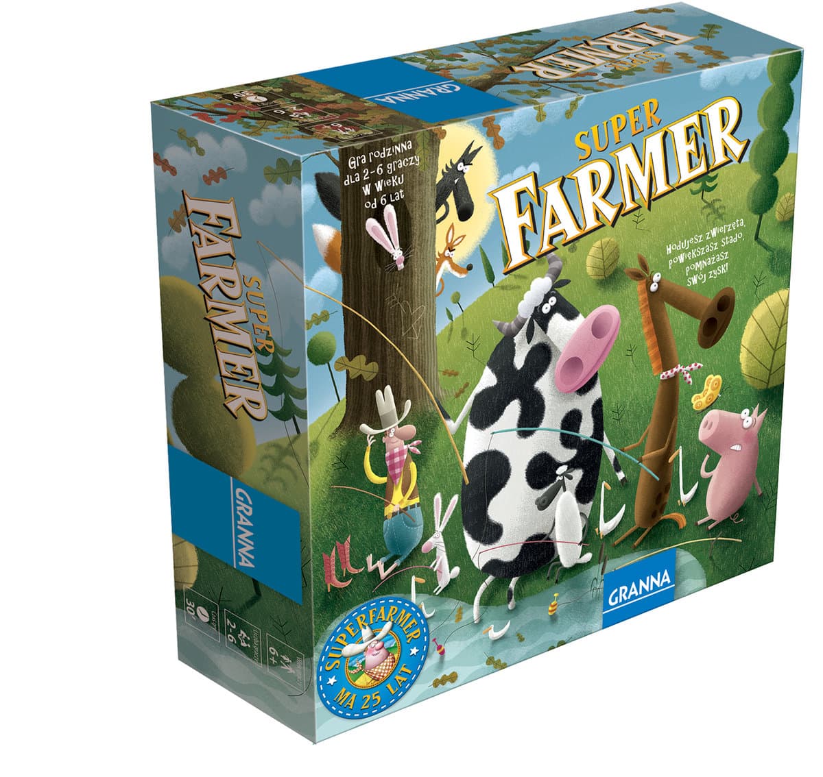 Superfarmer z rancha, gra planszowa, GRANNA