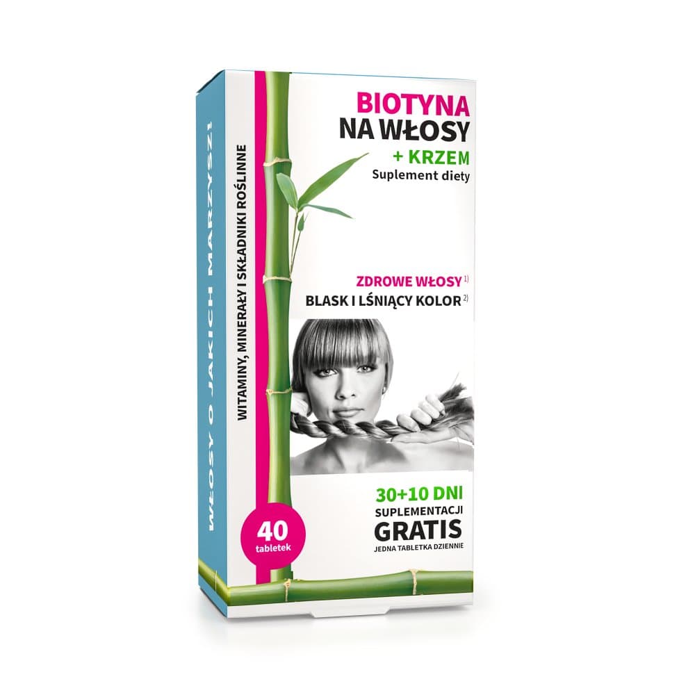 Suplement diety, Noble Health, Biotyna Na Włosy, 40 Tab.