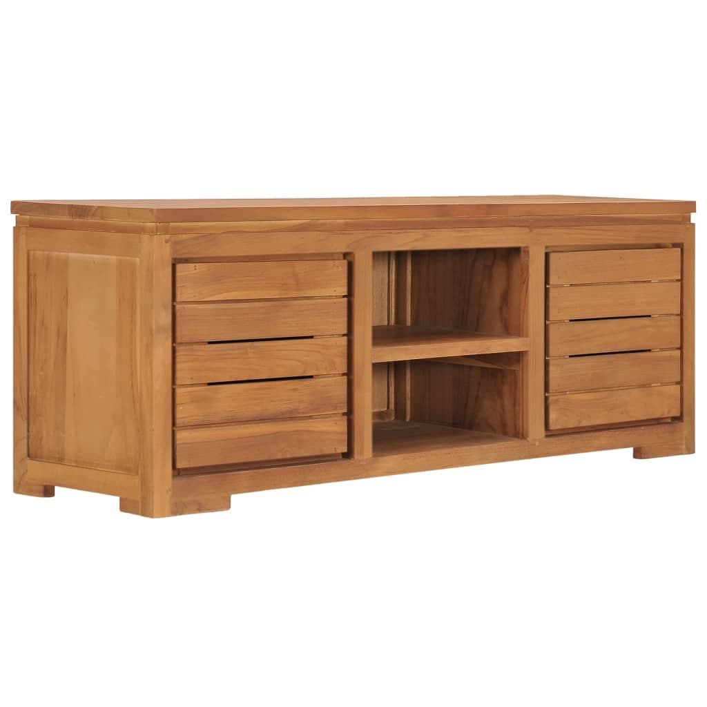 Szafka pod telewizor, 110x30x40 cm, lite drewno tekowe
