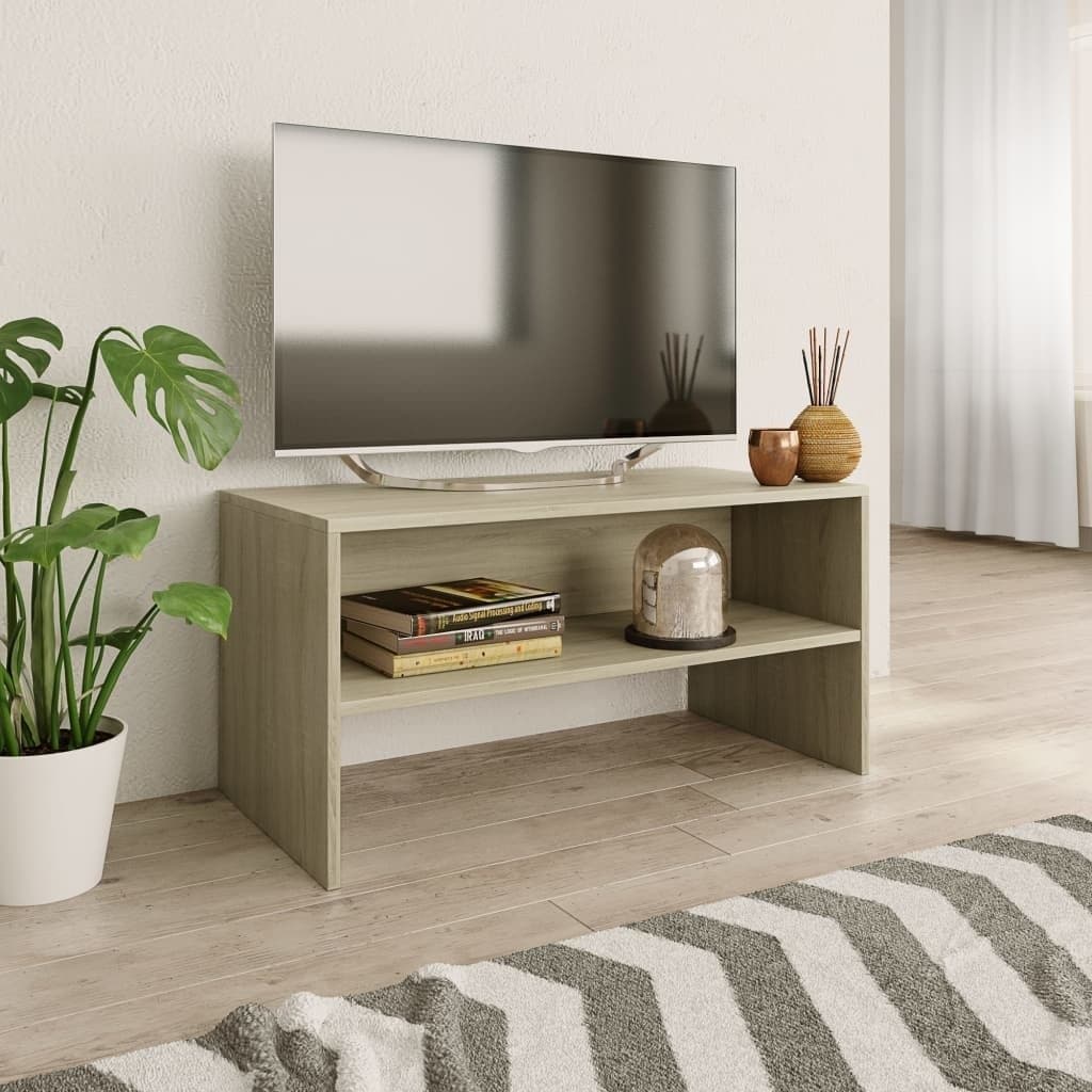 Szafka pod TV, dąb sonoma, 80 x 40 x 40 cm, płyta wiórowa