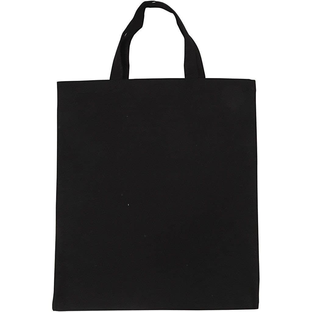 Torba materiałowa na zakupy do ozdabiania czarna 38-42cm