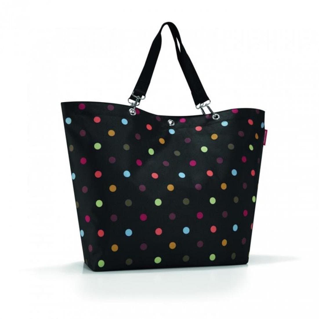 Torba REISENTHEL Shopper XL Dots, czarna, 68x45,5x20 cm