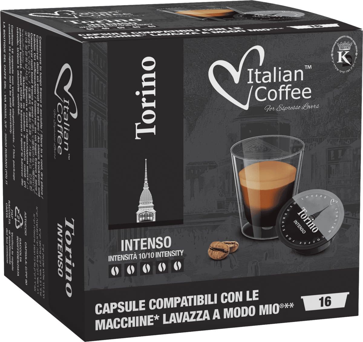 Torino Intenso kapsułki do Lavazza A Modo Mio - 16 kapsułek