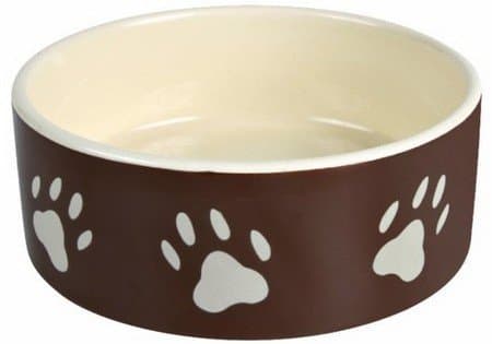 Trixie, miska ceramiczna w łapki, 0,3L/12cm, brązowy
