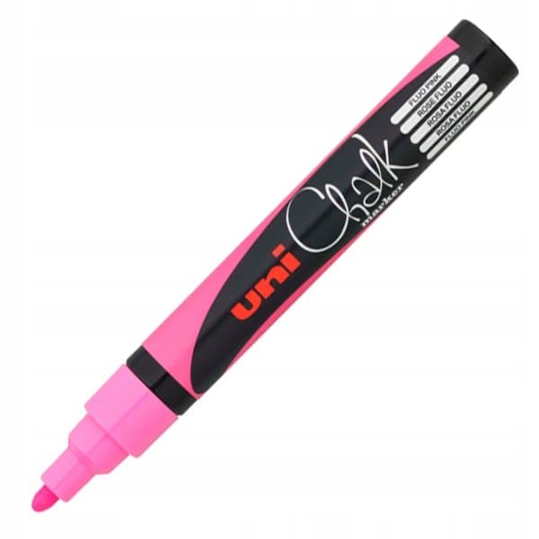 Uni Marker Kredowy Chalk Pwe-5M Różowy, Kreda