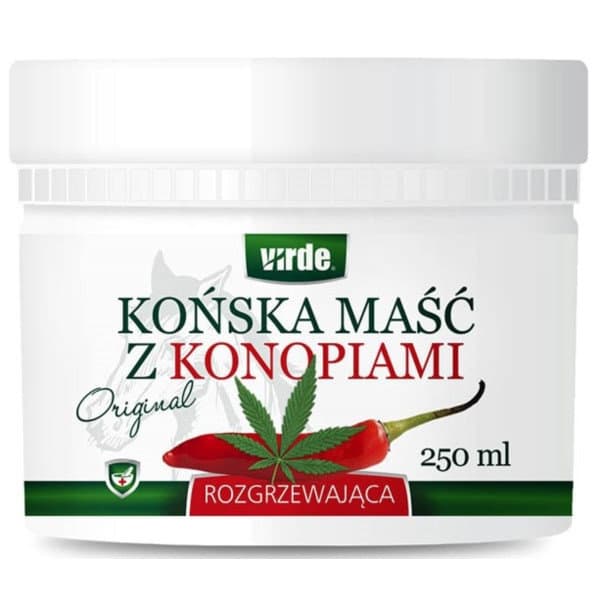 Wyrób medyczny, Virde, końska Maść z Konopiami Rozgrzewająca, 250 ml