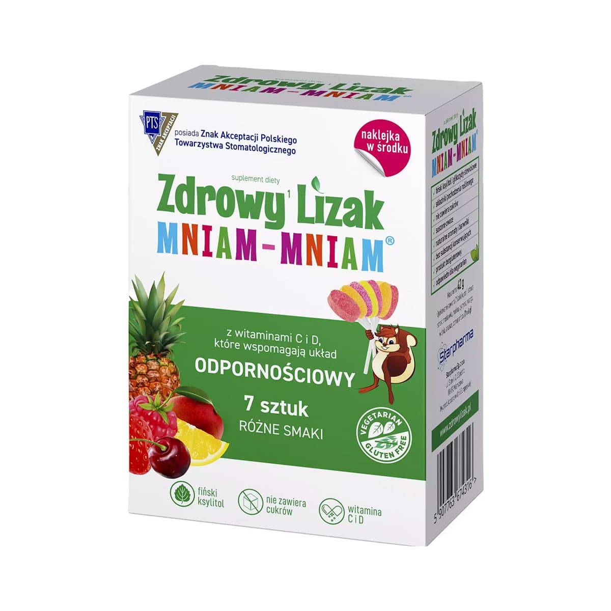 Zdrowy Lizak Mniam Mniam Z Witaminami 7 szt