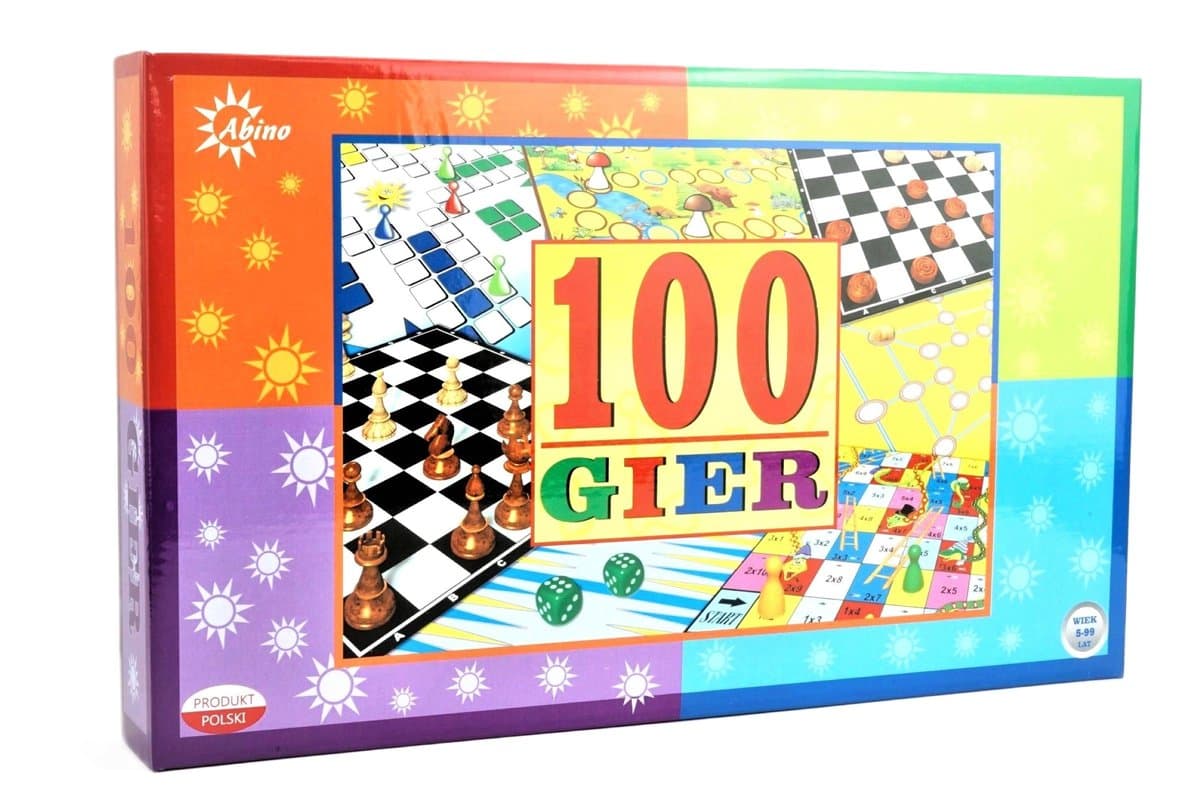 Zestaw 100 gier, gra towarzyska, Abino