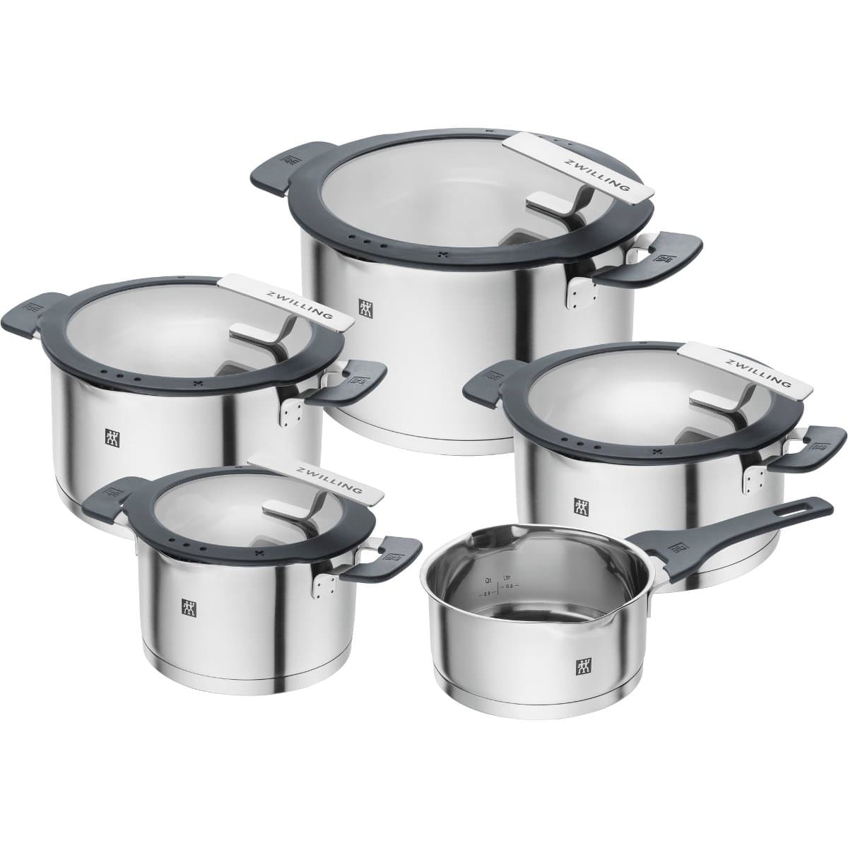 Zwilling, Zestaw garnków Simplify stal nierdzewna 9 el