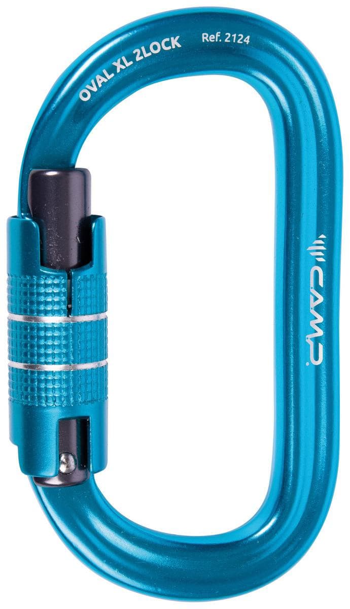 Karabinek Oval XL 2Lock (różne kolory) Niebieski