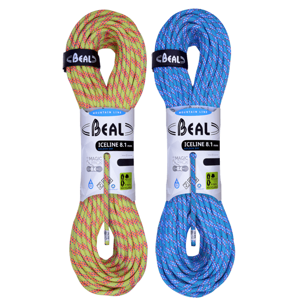Lina dynamiczna Ice Line Unicore 8,1mm (różne wersje) Golden Dry 2 x 50 m Granatowy