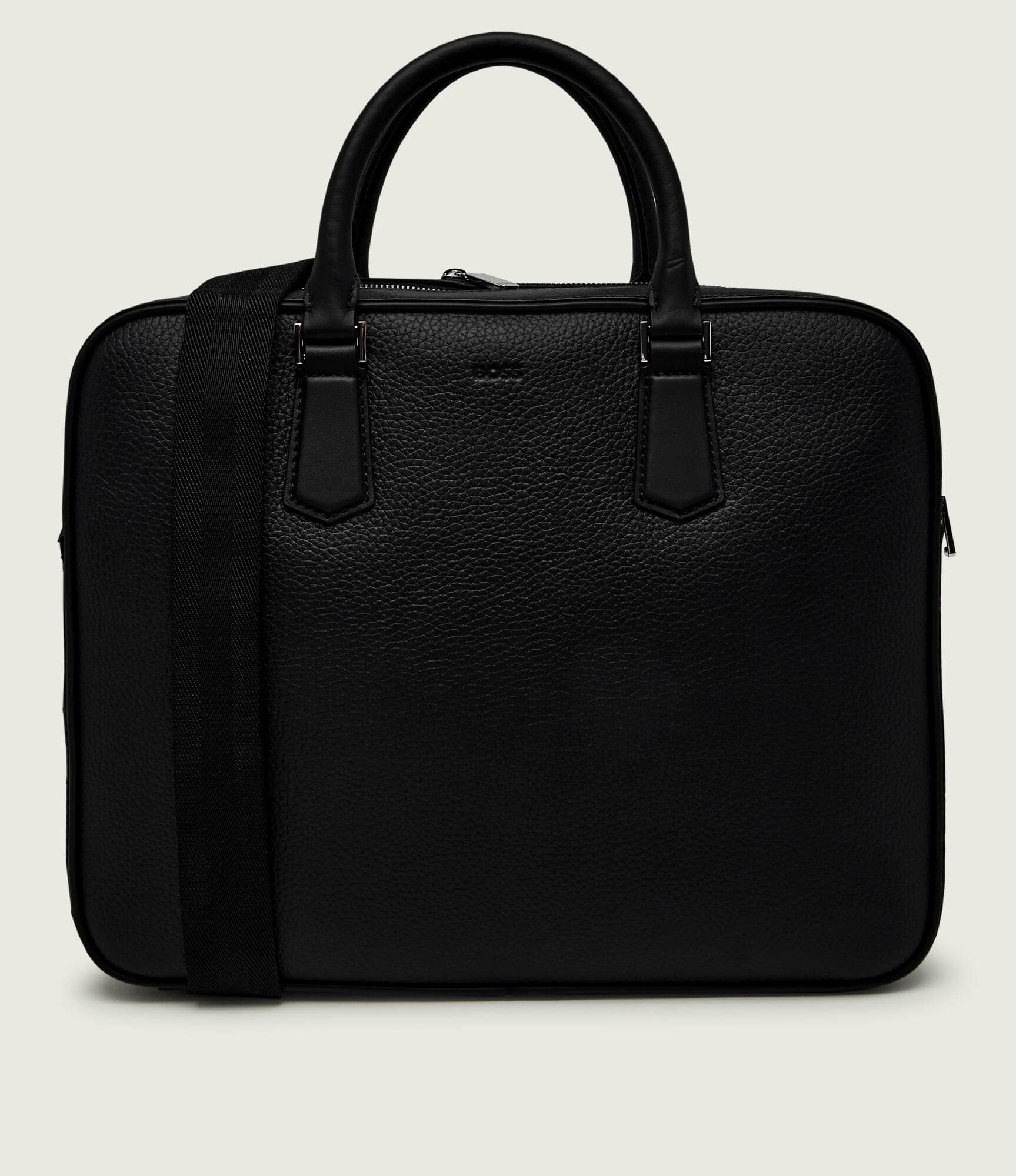 BOSS BLACK Skórzana torba na laptopa 15" New Crosstown_Doc N.