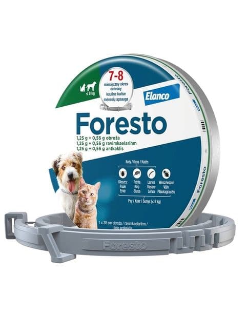 Foresto obroża pies/kot poniżej 8kg 38cm 1,25g