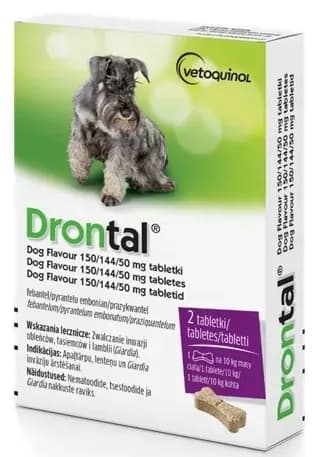 Drontal tabetki odrobaczające dla psa S/M 2szt