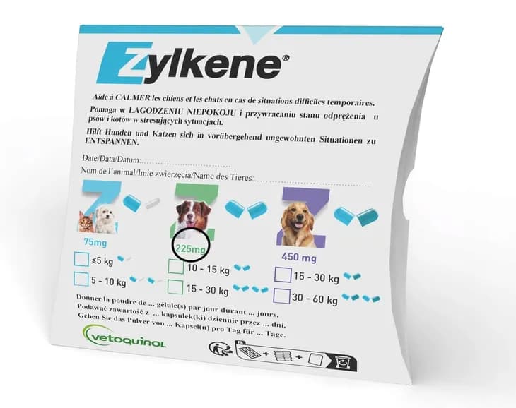 Vetoquinol Zylkene 225 mg 30 kapsułek na Stres Lęk