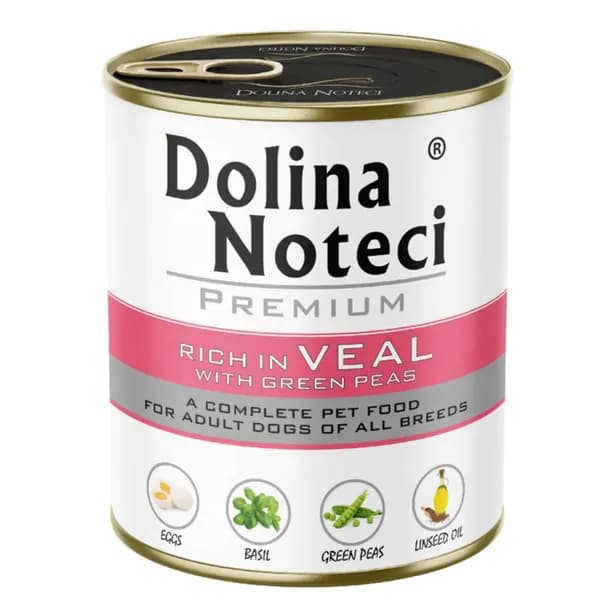 Dolina Noteci Premium Adult Cielęcina Groszek Mokra Karma Dla Psa 800g