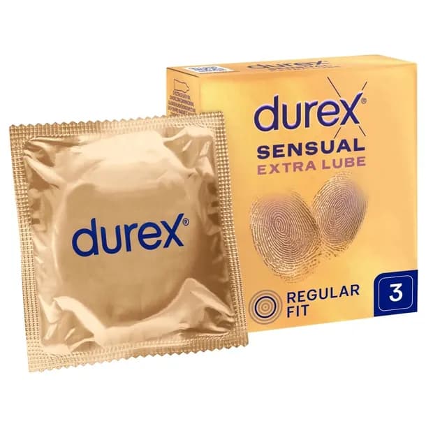 Prezerwatywy DUREX SENSUAL EXTRA LUBRICATED z dodatkowym lubrykantem 3 szt.