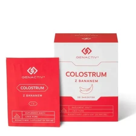 Colostrum z Bananem 500mg x 30 Genactiv ODPORNOŚĆ
