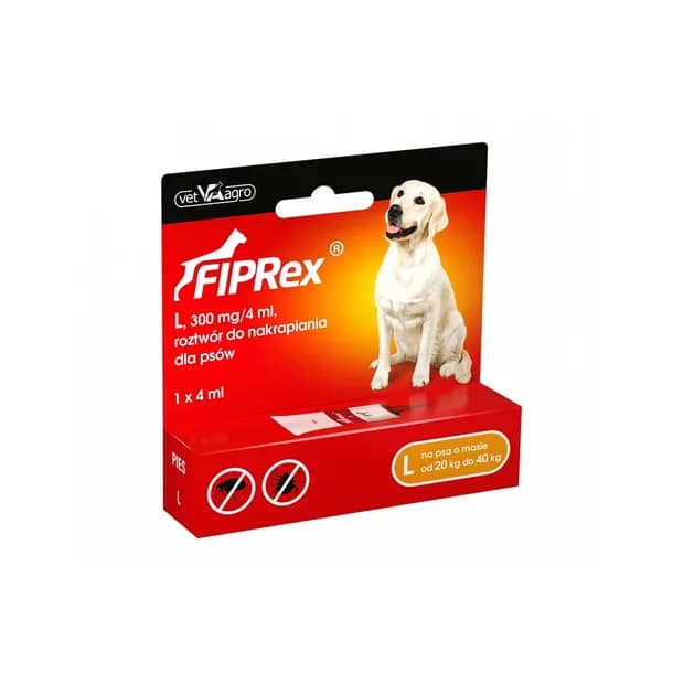 FIPREX Krople przeciw pasożytom dla psa L 4 ml