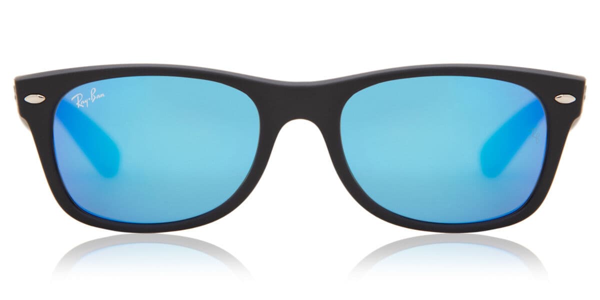 Ray-Ban RB2132 New Wayfarer Flash 622/17 52 Czarne Meskie Okulary Przeciwsloneczne