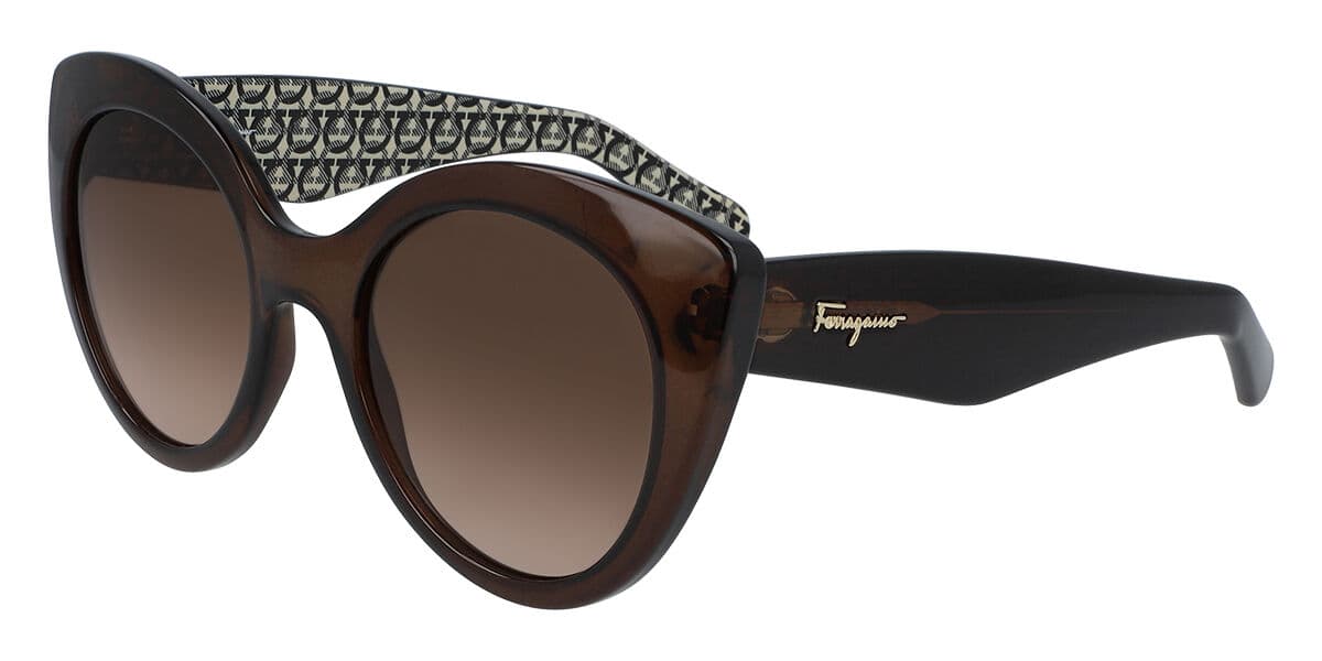 Salvatore Ferragamo SF 964S 210 54 Brazowe Damskie Okulary Przeciwsloneczne