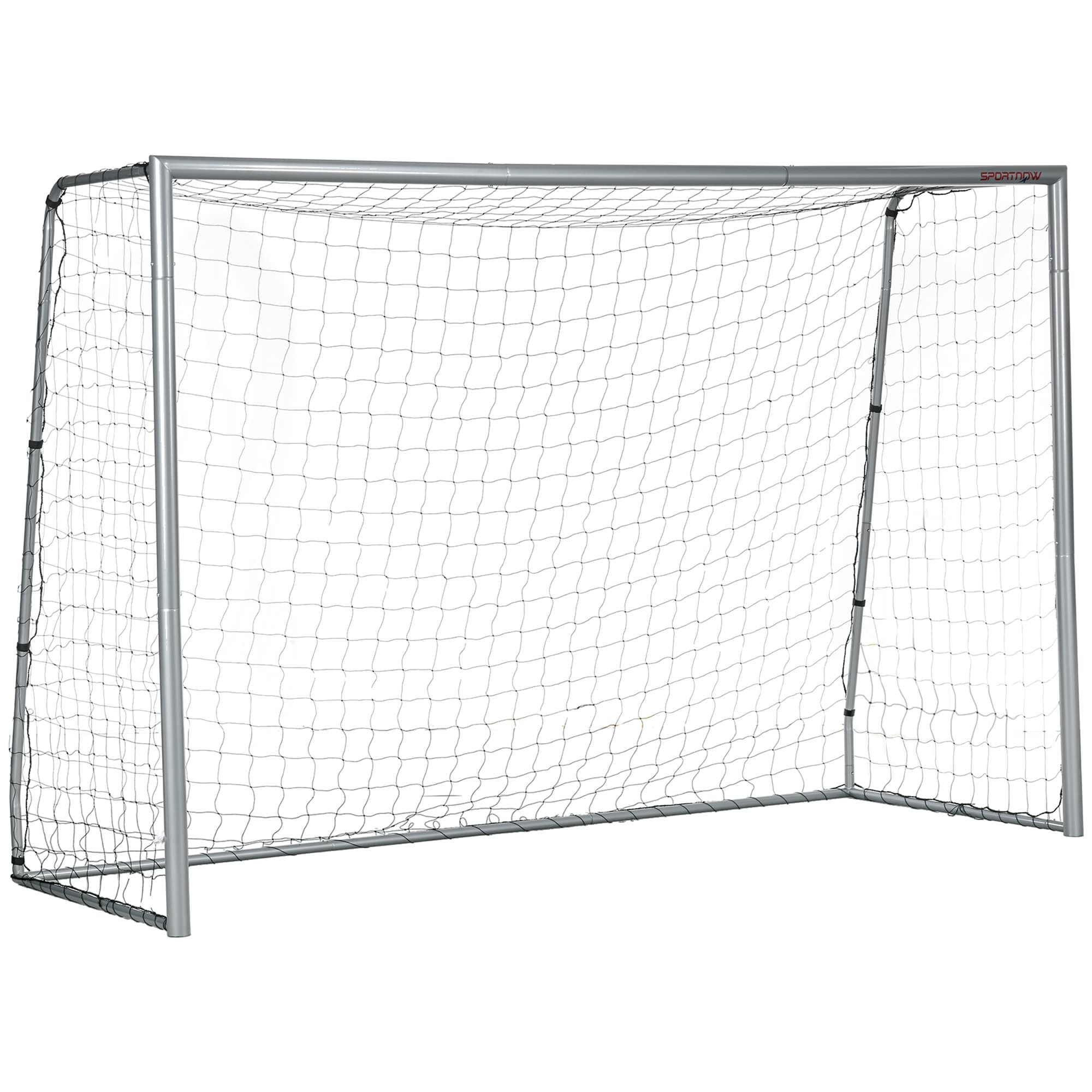 SPORTNOW Bramka piłkarska odporna na warunki atmosferyczne, mocna siatka, stabilna metalowa rama, łatwy montaż, 300 x 200 x 120 cm
