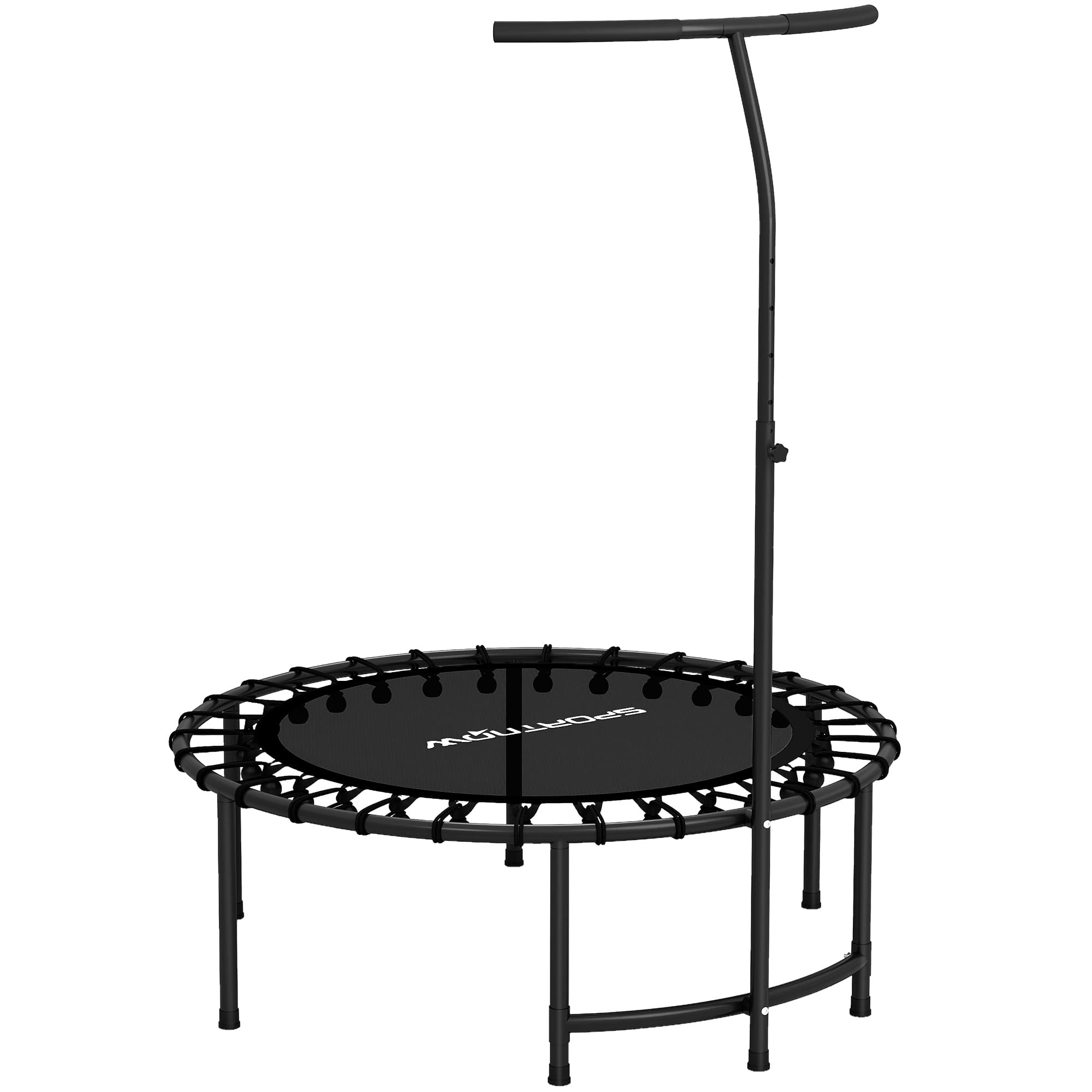 SPORTNOW Trampolina Rebounder, 5-stopniowy regulowany uchwyt, trampolina do treningu, Czarny