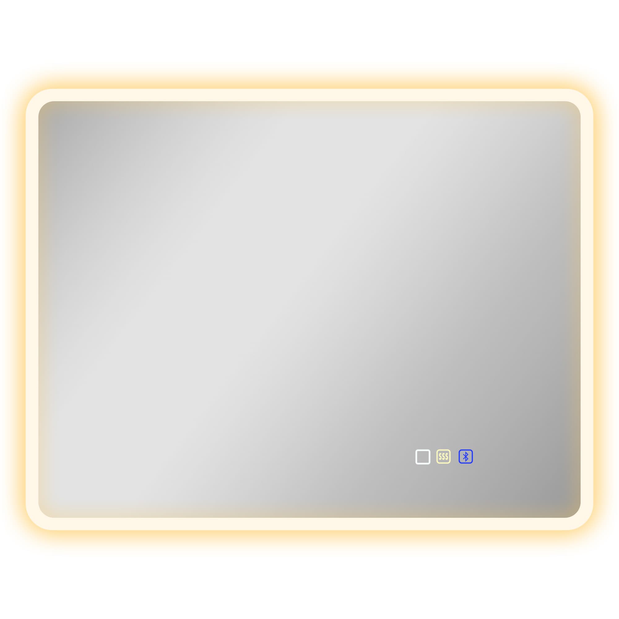 HOMCOM Lustro łazienkowe LED Bluetooth 70x90 cm podświetlane antypara głośnik 3 kolory światła dotykowe ścienne prostokątne | Aosom PL