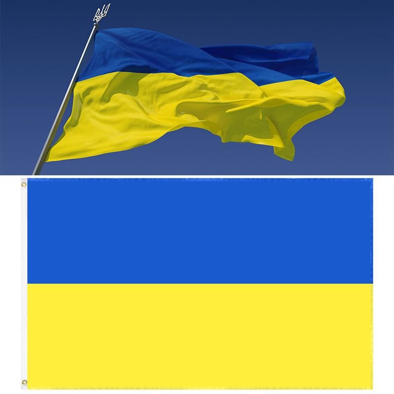 Ukraina Ft Flaga 3x5 90x150cm Ukraiński Narodowy Baner Dekoracja Domu
