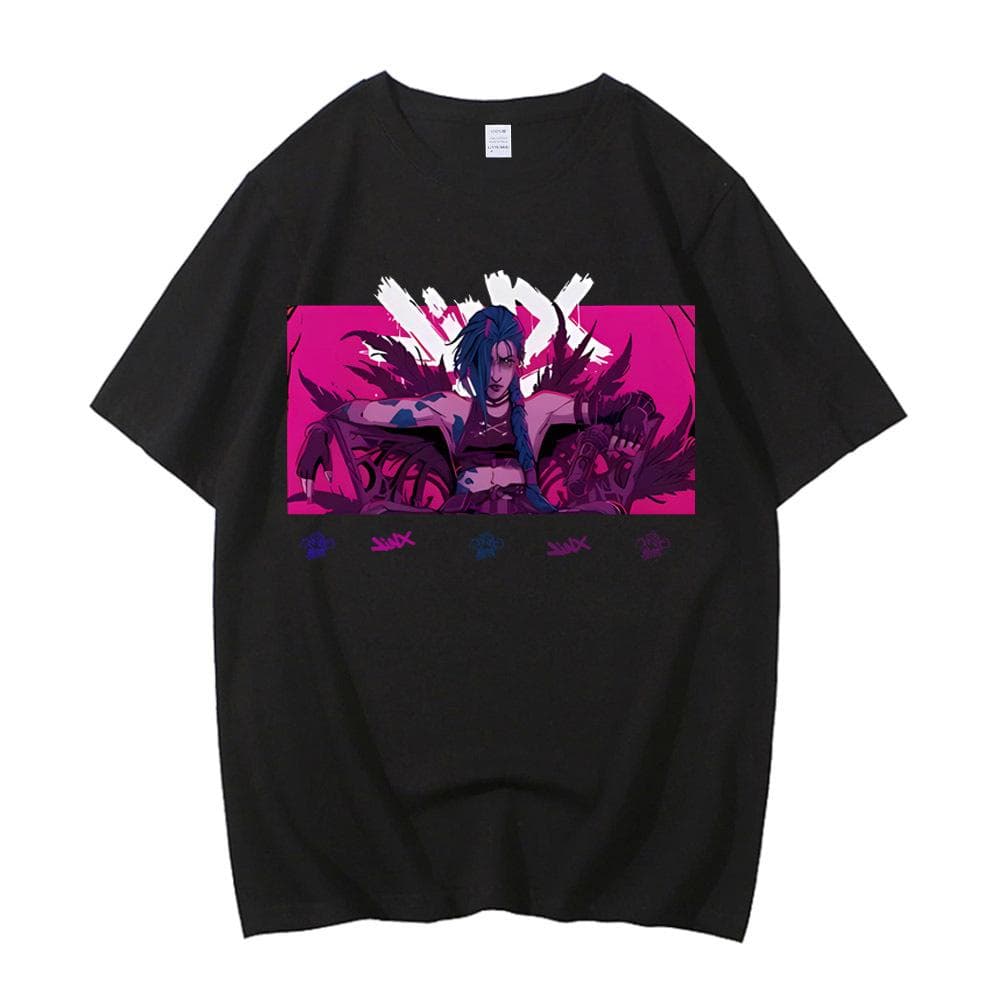 Arcane T-shirt Bawełna Wysoka Jakość nastolatek Y2k ubrania koreańskie 80s Kolorowy T-shirt z Graficznym Nadrukiem Graficzny Y2k harajuku