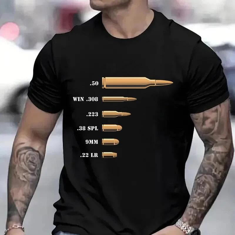 Męska koszulka z nadrukiem miłośnika broni, zabawne koszulki graficzne dla mężczyzn i kobiet, letnie topy, t-shirt męski, zabawna koszulka