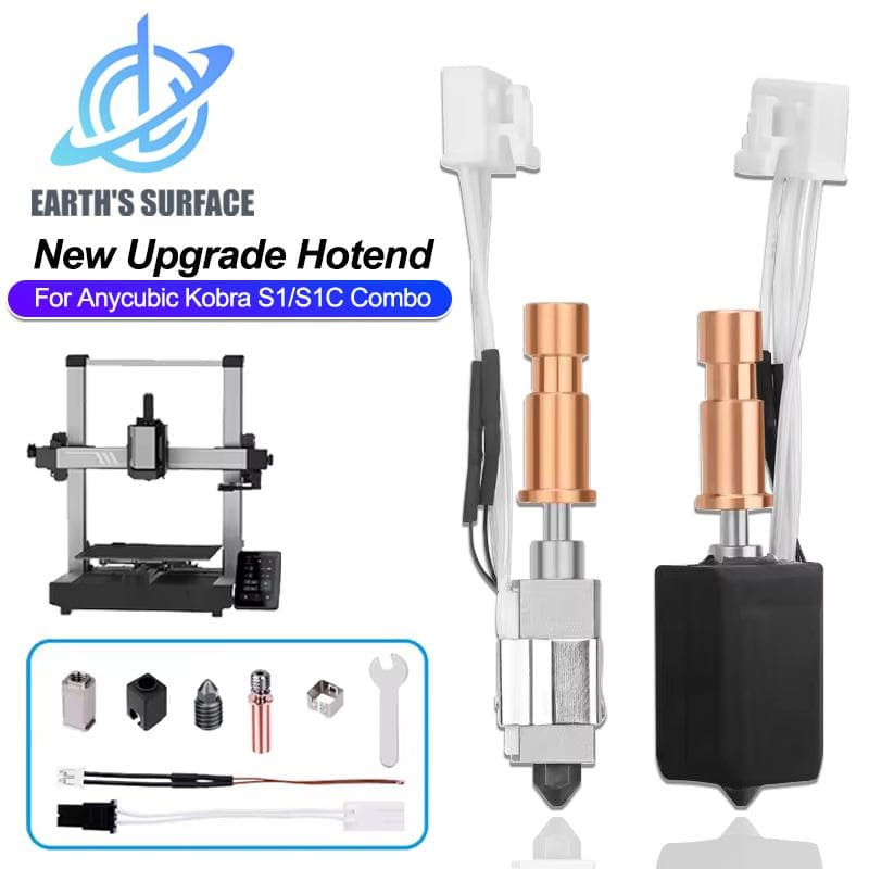 Ulepszony Hotend dla Anycubic Kobra S1 S1 Combo 24V 48W Ogrzewanie ceramiczne 0,4mm Hot End do druku Dla Anycubic S1 S1C Całkowicie metalowy Hotend