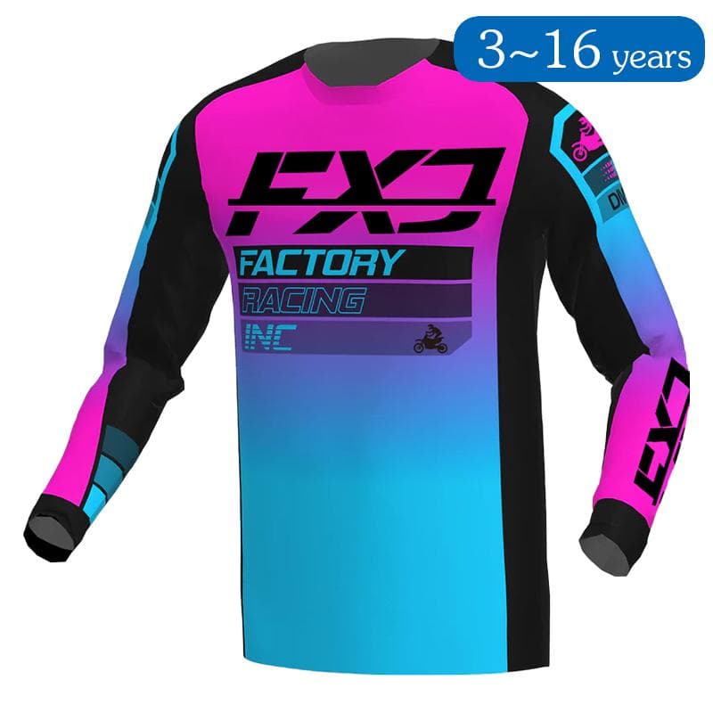 Dziecko koszulka motocrossowa wyścigi rower terenowy MX Enduro MOTO motocykl chłopiec dziewczyna dziecko 5 6 7 8 9 10 11 12 13 14 15 16