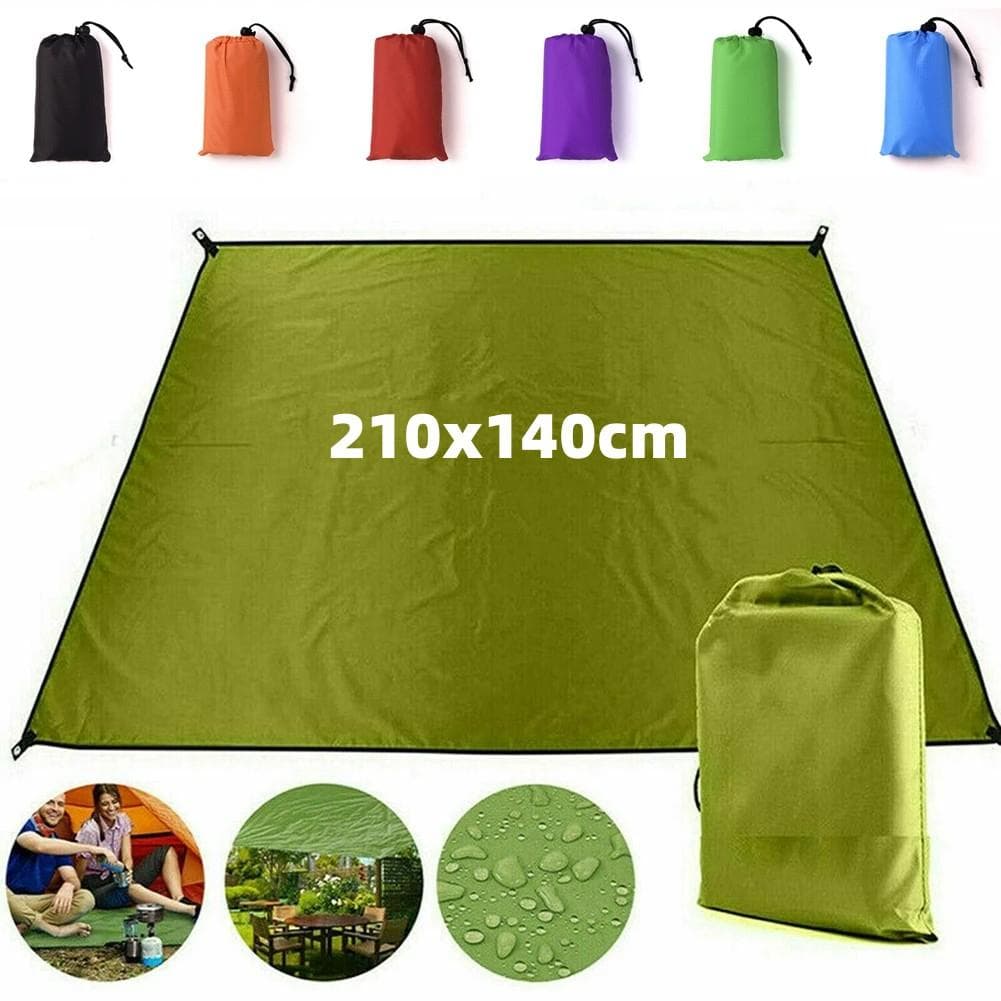 Najnowszy Tarp Ultralekki MINI Osłona Przeciwsłoneczna Markiza Mata Kempingowa Podłoga Namiotu 210T Oxford 210140cm