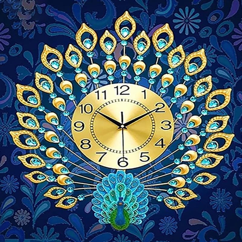 Pełna 5D Diy Diament Malarstwo Paw zegar Diamentowy Haft Cross Stitch Zestawy Home Decor Ręcznie robione prezenty