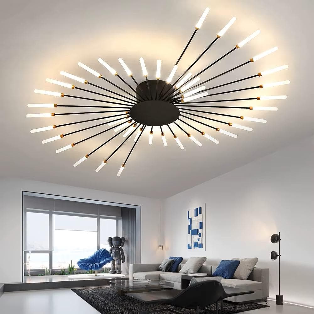 Nowoczesna Kreatywna Lampa Sufitowa LED Fajerwerki Nordic Światła do Salonu Żyrandol Domowy Wewnętrzny Sypialnia Jadalnia Żyrandole Sufitowe