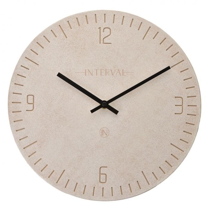 Zegar ścienny żywiczny Interval 30cm - Kamień szary