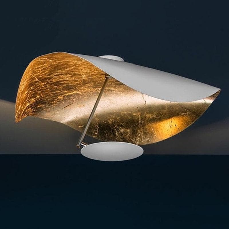Przemysłowa lampa sufitowa Nordic Designer Lampa w kształcie liścia lotosu Żelazna czarna złota lampa sufitowa do oświetlenia wyspy kuchennej w