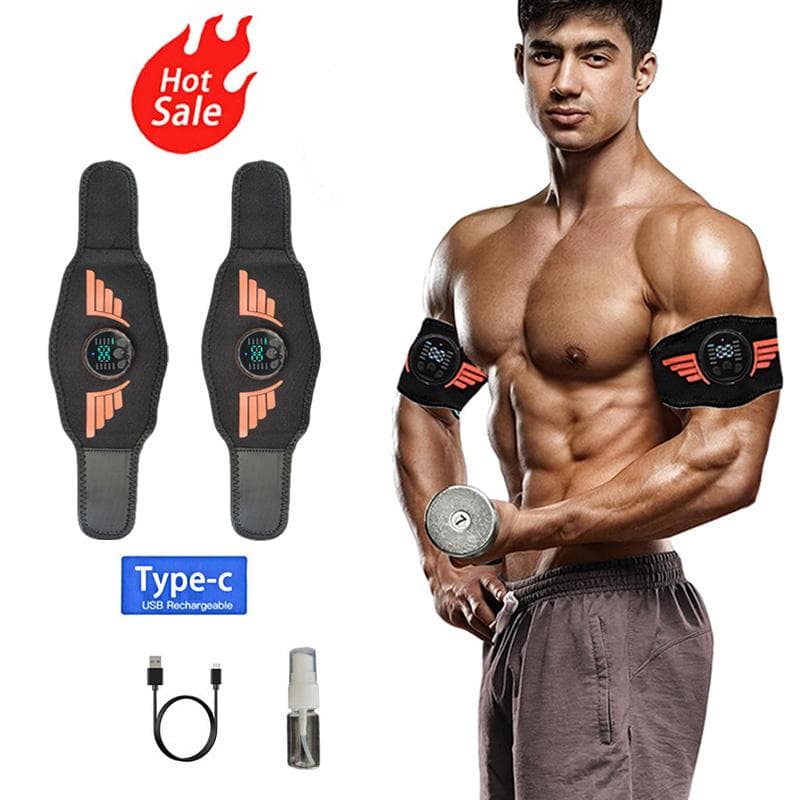 Stymulator Mięśni EMS Trener Ramion Pasek Tonizujący Ładowanie przez USB Sprzęt Fitness do Odchudzania Kształtowanie Ramion Odchudzanie 2027