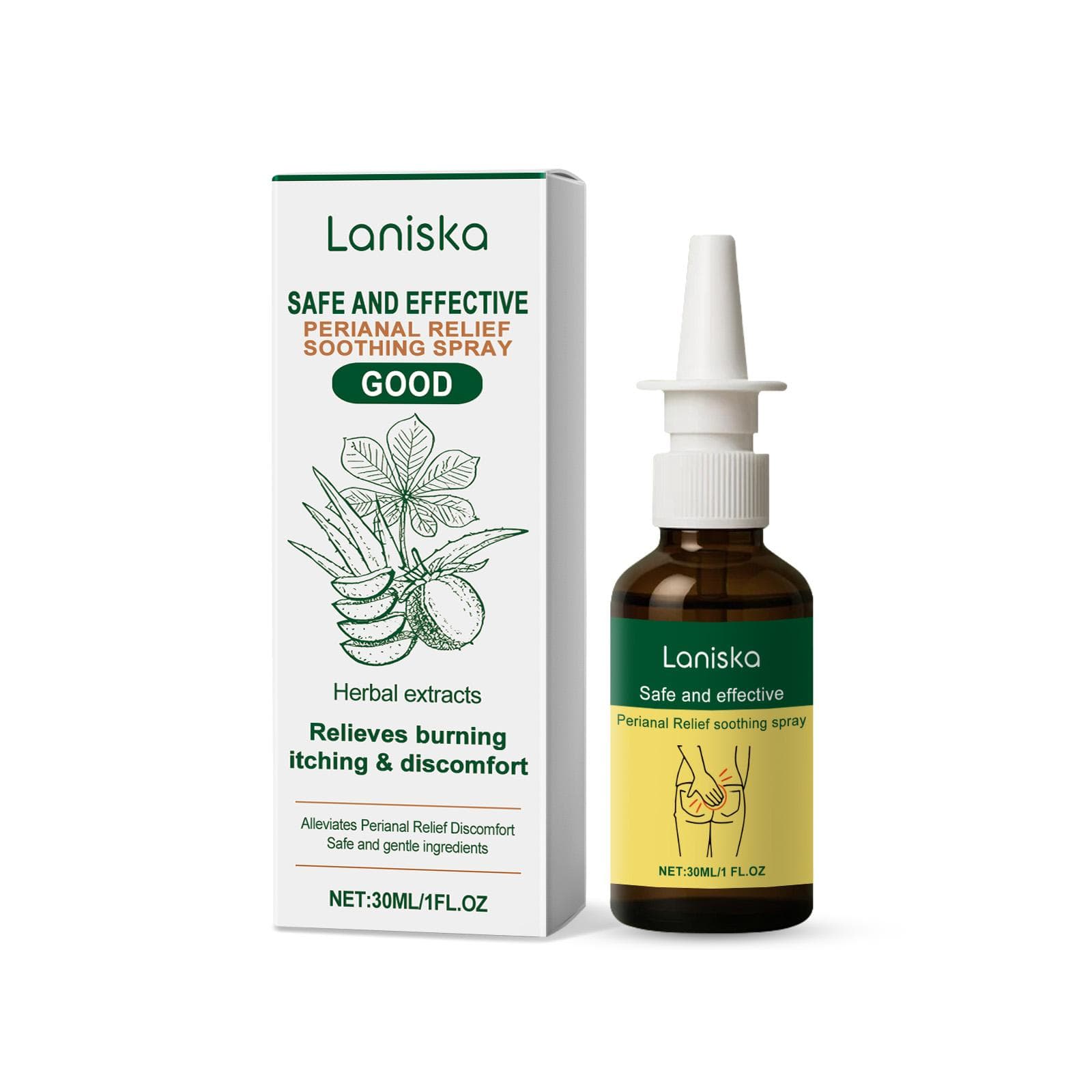 Laniska Spray do Pielęgnacji Analnej – Delikatny, przyjazny dla skóry, nawilżający spray do codziennej pielęgnacji skóry