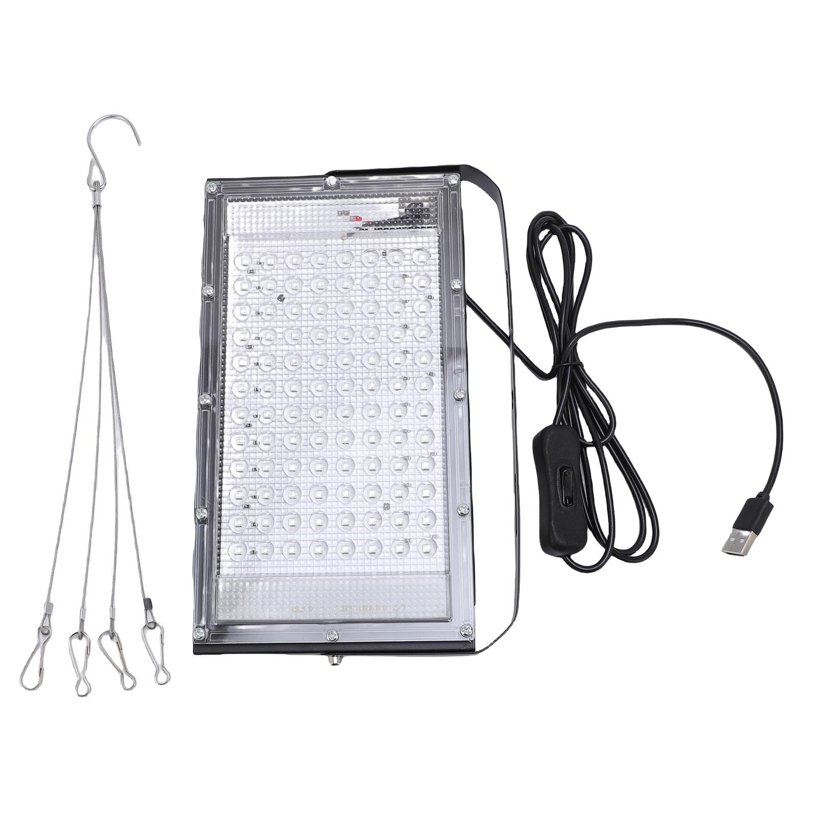 Lampa do opalania skóry 96 koralików niebieskie światło USB przenośna wisząca lampa do opalania do użytku domowego w pomieszczeniach