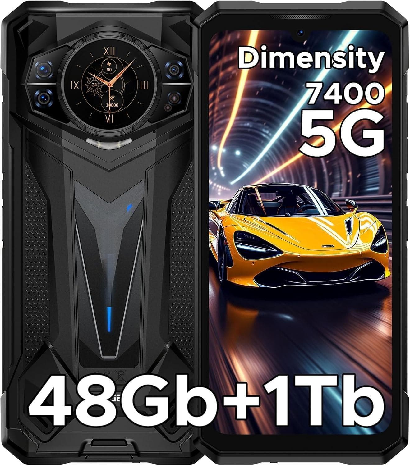 Telefon komórkowy DOOGEE S200 Ultra 5G 48 GB + 1 TB Wyświetlacz 6,72  11000 mAh 100 MP Android 15 czarny
